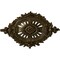 Ekena Millwork Antonio Ceiling Medallion, Hand-Painted Brass, 35 7/8"W x 22 1/2"H x 4 3/8"P CM35X22ANBRS - alternate 1